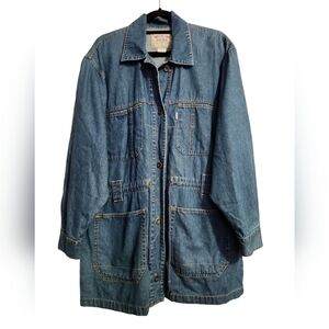 Jean Blue denim drawstring medium jacket